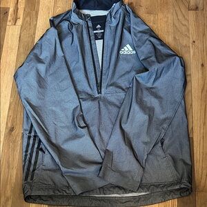 Adidas Men's Charcoal Windbreaker Jacket